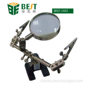 BEST168Z Stainless steel folding magnifying glass 5/10X